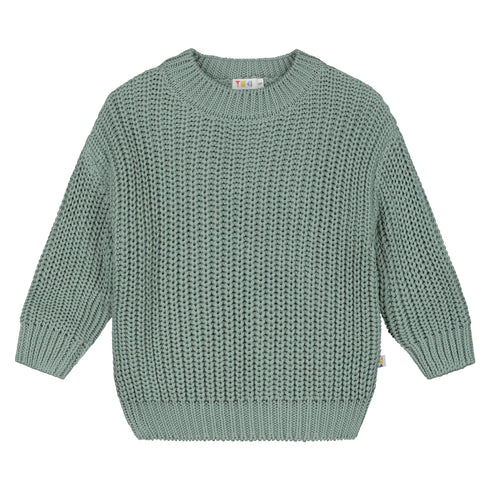 Chunky Knitted Sweater - EUCALYPTUS