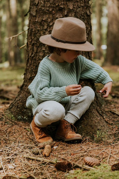 Chunky Knitted Sweater - EUCALYPTUS