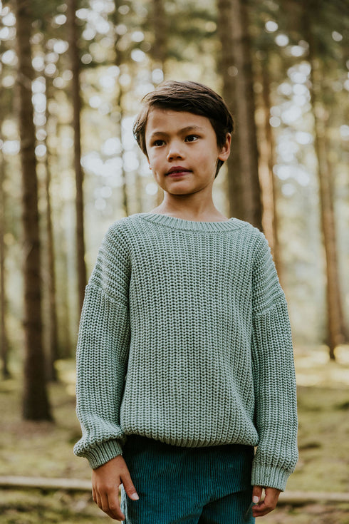 Chunky Knitted Sweater - EUCALYPTUS