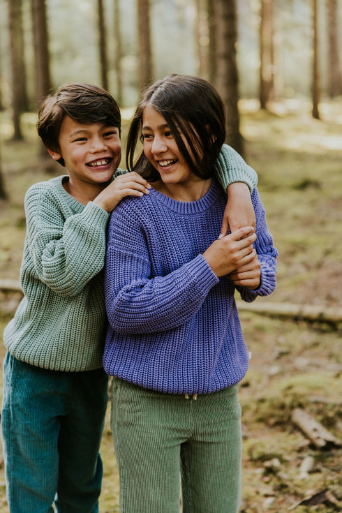 Chunky Knitted Sweater - EUCALYPTUS