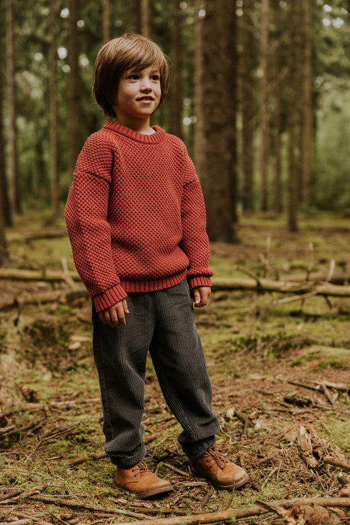 Kyoto Knitted Sweater - INDIAN RED