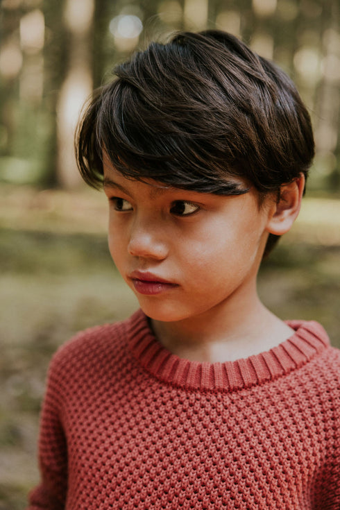 Kyoto Knitted Sweater - INDIAN RED