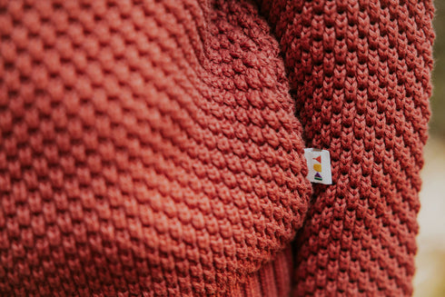 Kyoto Knitted Sweater - INDIAN RED
