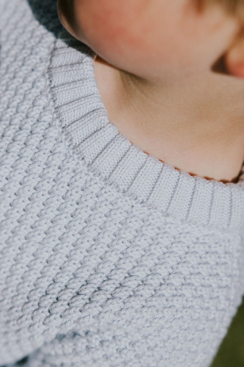 Kyoto Knitted Sweater - BABY BLUE