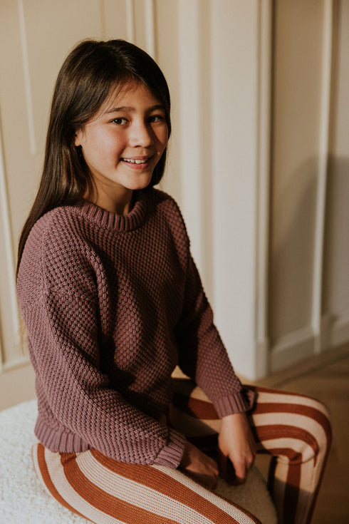 Kyoto Knitted Sweater - MAUVE