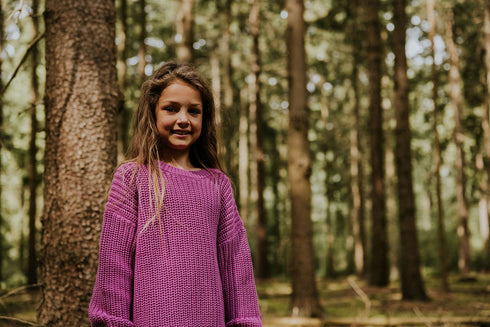 Chunky Knitted Sweater - PINK PANTHER