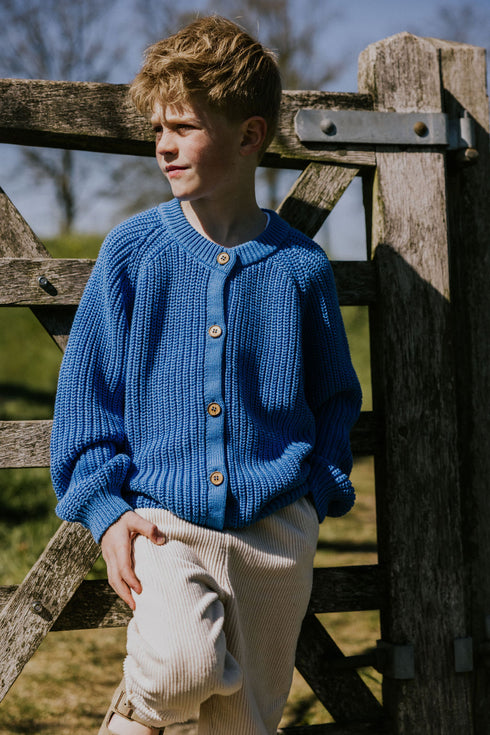 Raglan Cardigan - AZURE