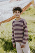 Stripes Knitted Sweater - DOVE