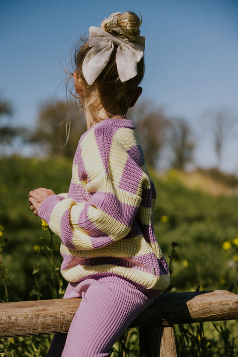 Stripes Knitted Sweater - ICE CREAM