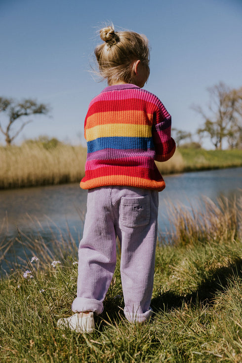 Stripes Knitted Sweater - RAINBOW GLOW