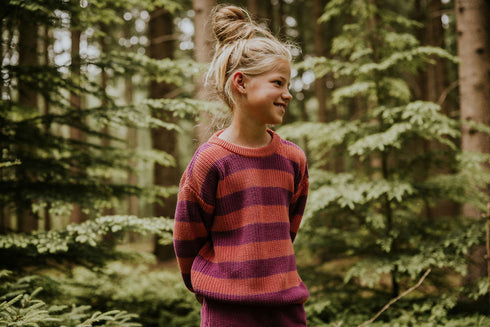 Stripes Knitted Sweater - SORBET