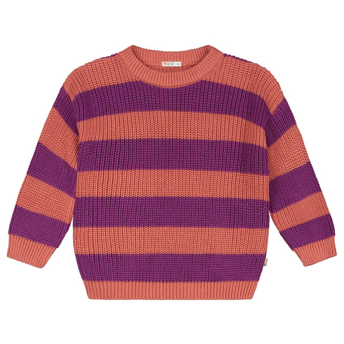 Stripes Knitted Sweater - SORBET