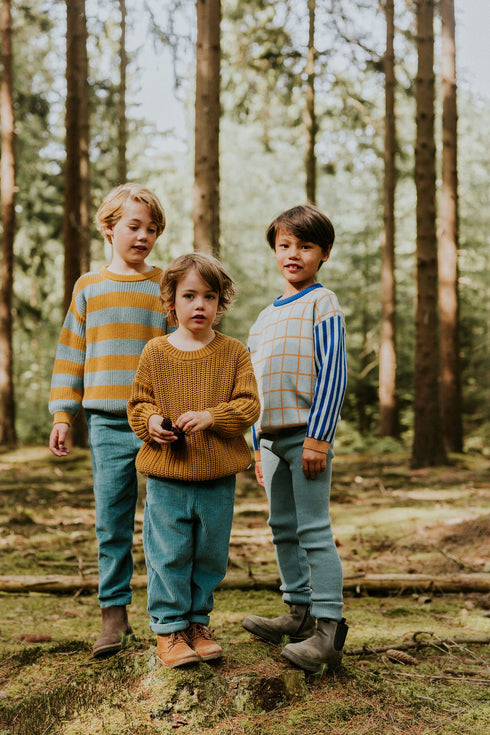 Stripes Knitted Sweater - SUNSET