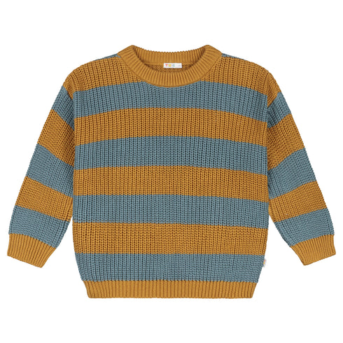 Stripes Knitted Sweater - SUNSET