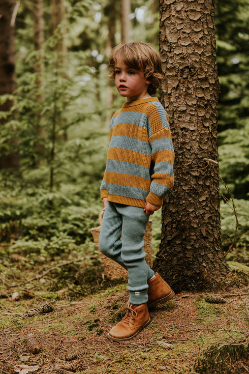 Stripes Knitted Sweater - SUNSET