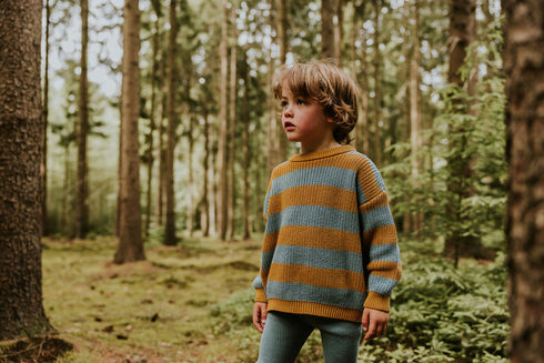 Stripes Knitted Sweater - SUNSET