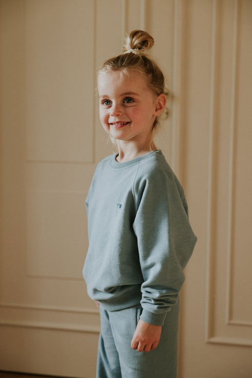 Sweater Teddy (Sweat fabric) - WHALE BLUE