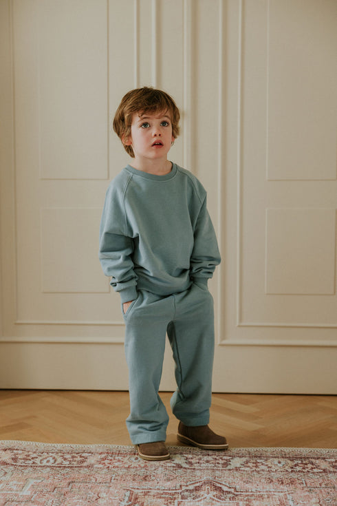 Sweater Teddy (Sweat fabric) - WHALE BLUE