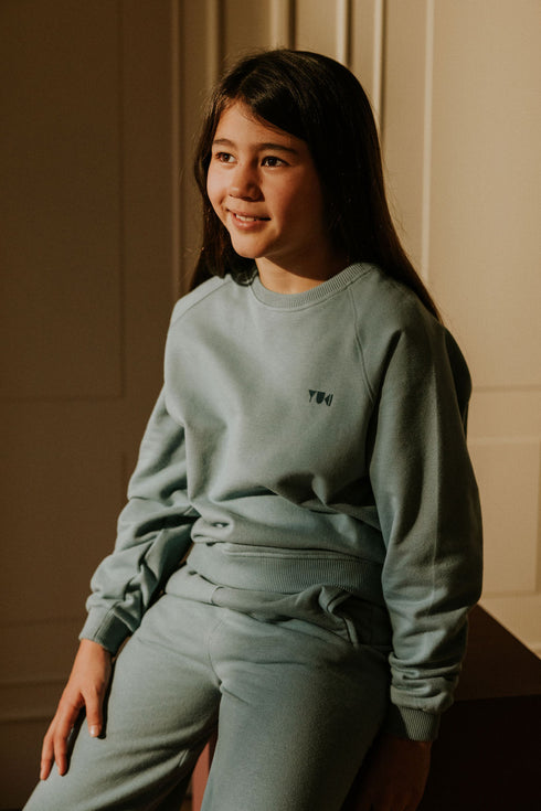 Sweater Teddy (Sweat fabric) - WHALE BLUE