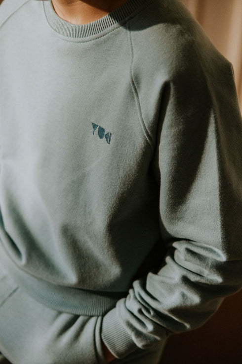Sweater Teddy (Sweat fabric) - WHALE BLUE