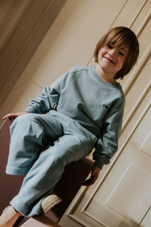 Sweater Teddy (Sweat fabric) - WHALE BLUE