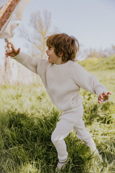 Big Rib Knitted Sweater - SPECKLES