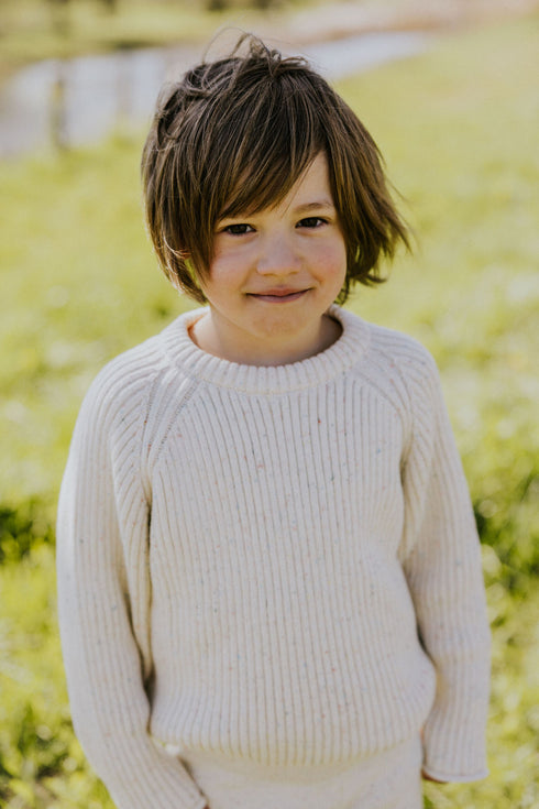 Big Rib Knitted Sweater - SPECKLES
