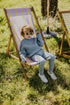 Big Rib Knitted Sweater - WHALE BLUE