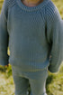 Big Rib Knitted Sweater - WHALE BLUE