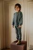 Wavy Knitted Sweater - STONE BLUE