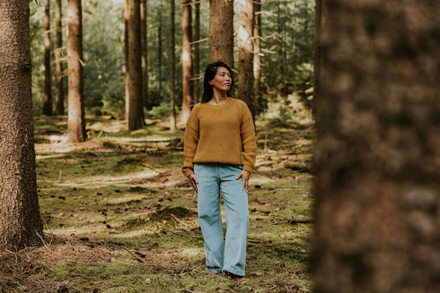 Chunky Knitted WOMEN'S Sweater - OCHRE