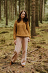 Chunky Knitted WOMEN'S Sweater - OCHRE