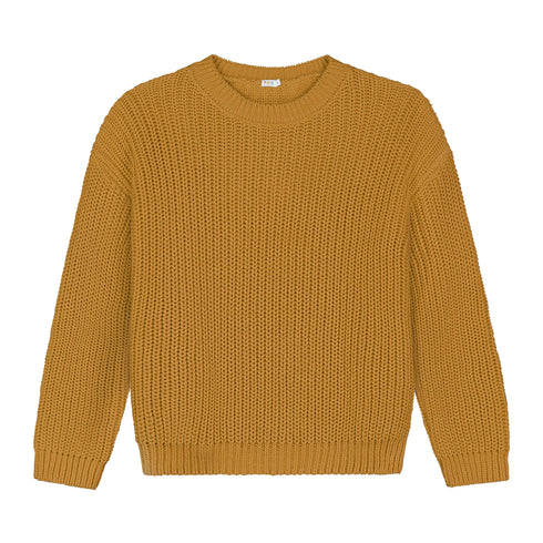 Chunky Knitted WOMEN'S Sweater - OCHRE