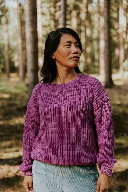 Chunky Knitted WOMEN'S Sweater - PINK PANTHER