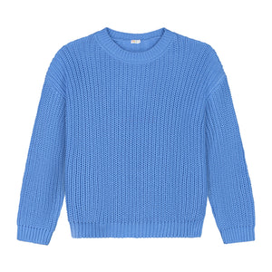 Chunky Knitted WOMEN'S Sweater - CORNFLOWER