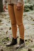Knitted Leggings Fine Rib - ALMOND