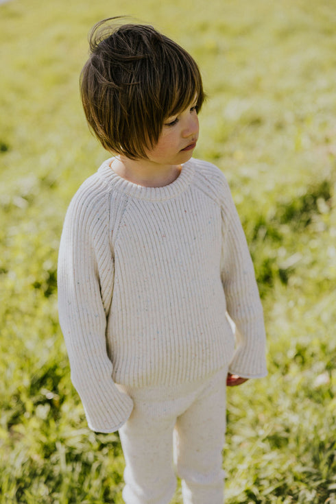 Knitted Leggings Fine Rib - SPECKLES