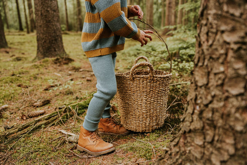 Knitted Leggings Fine Rib - WHALE BLUE (PO)