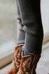 Knitted Leggings Fine Rib - CHARCOAL