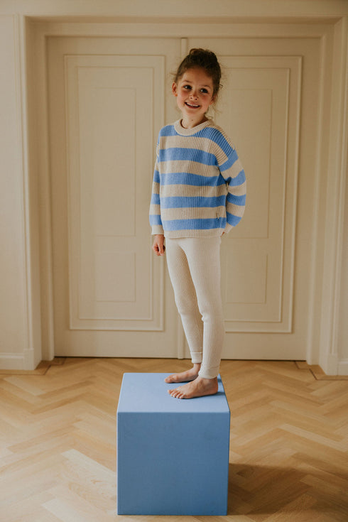 Knitted Leggings Fine Rib - CREAM