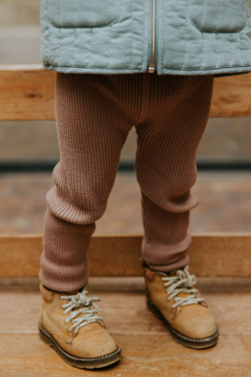Knitted Leggings Fine Rib - MIST