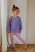 Knitted Leggings Fine Rib - ORCHID
