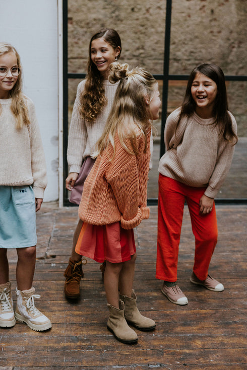 Chunky Knitted Sweater - PEACH