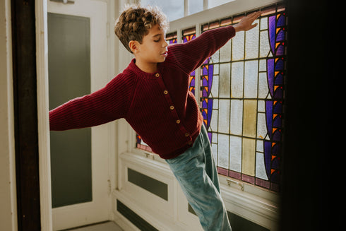 Raglan Cardigan - PLUM