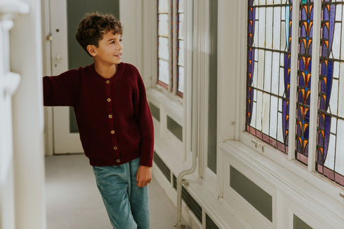 Raglan Cardigan - PLUM
