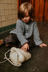 Raglan Cardigan - WHALE BLUE