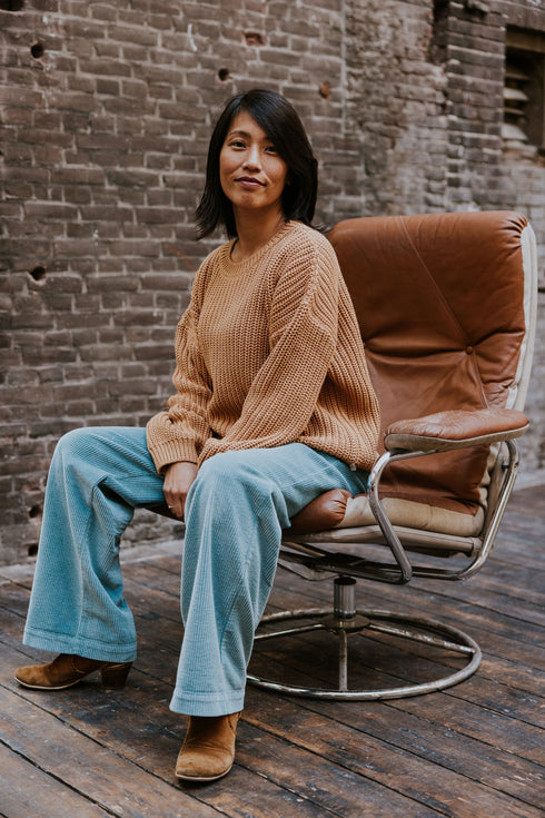 Chunky Knitted WOMEN'S Sweater - BISCUIT