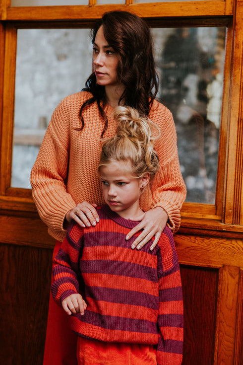 Chunky Knitted WOMEN'S Sweater - PEACH