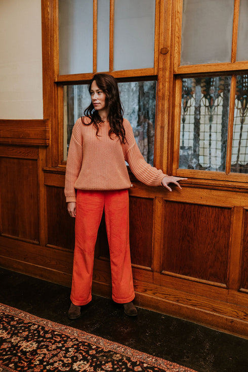 Chunky Knitted WOMEN'S Sweater - PEACH