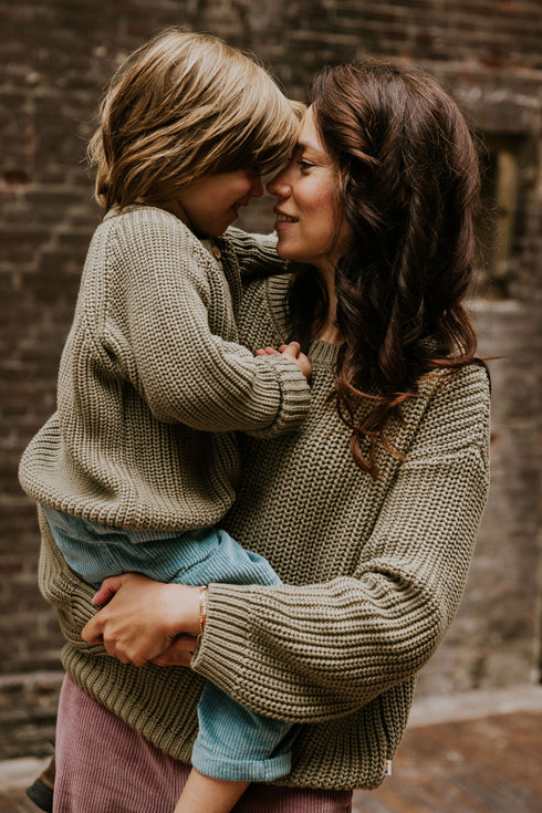 Chunky Knitted WOMEN'S Sweater - SAGE
